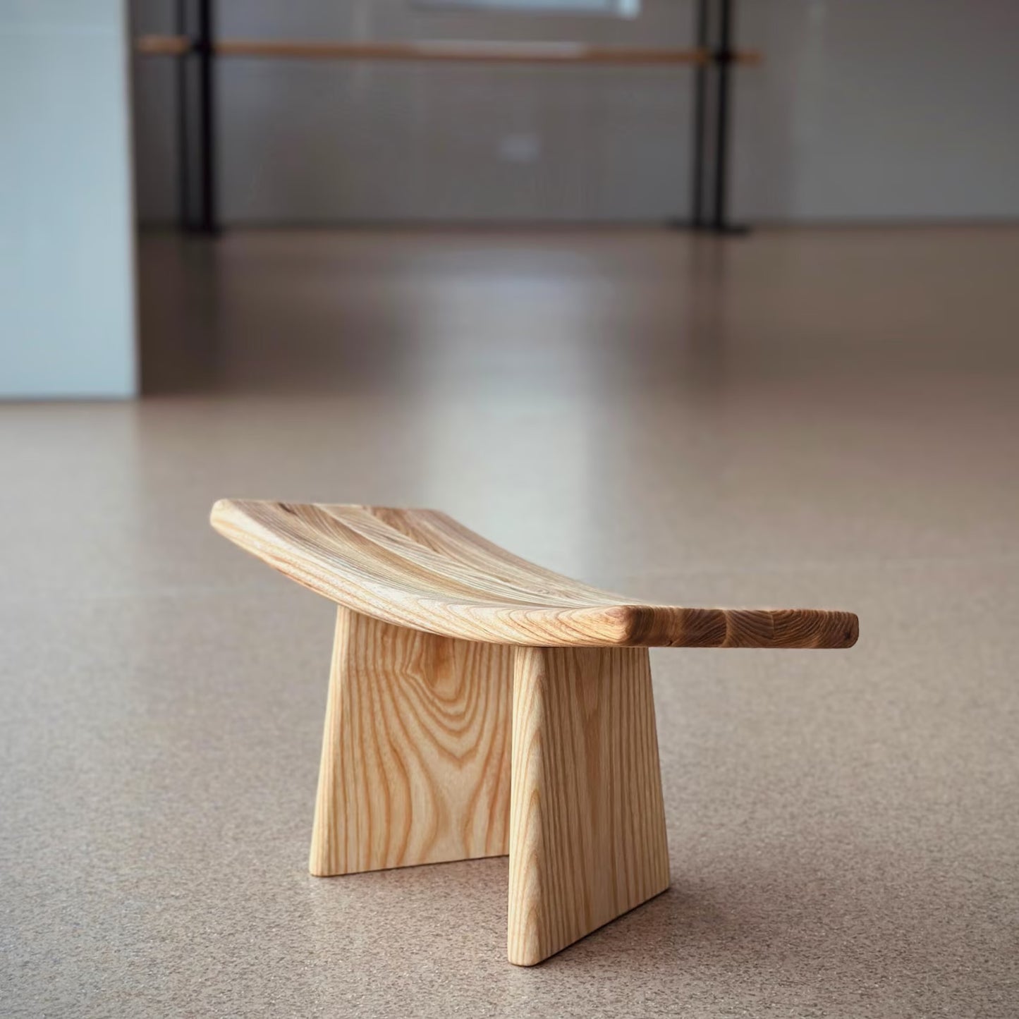 Meditation stool - Natural oak meditation bench.